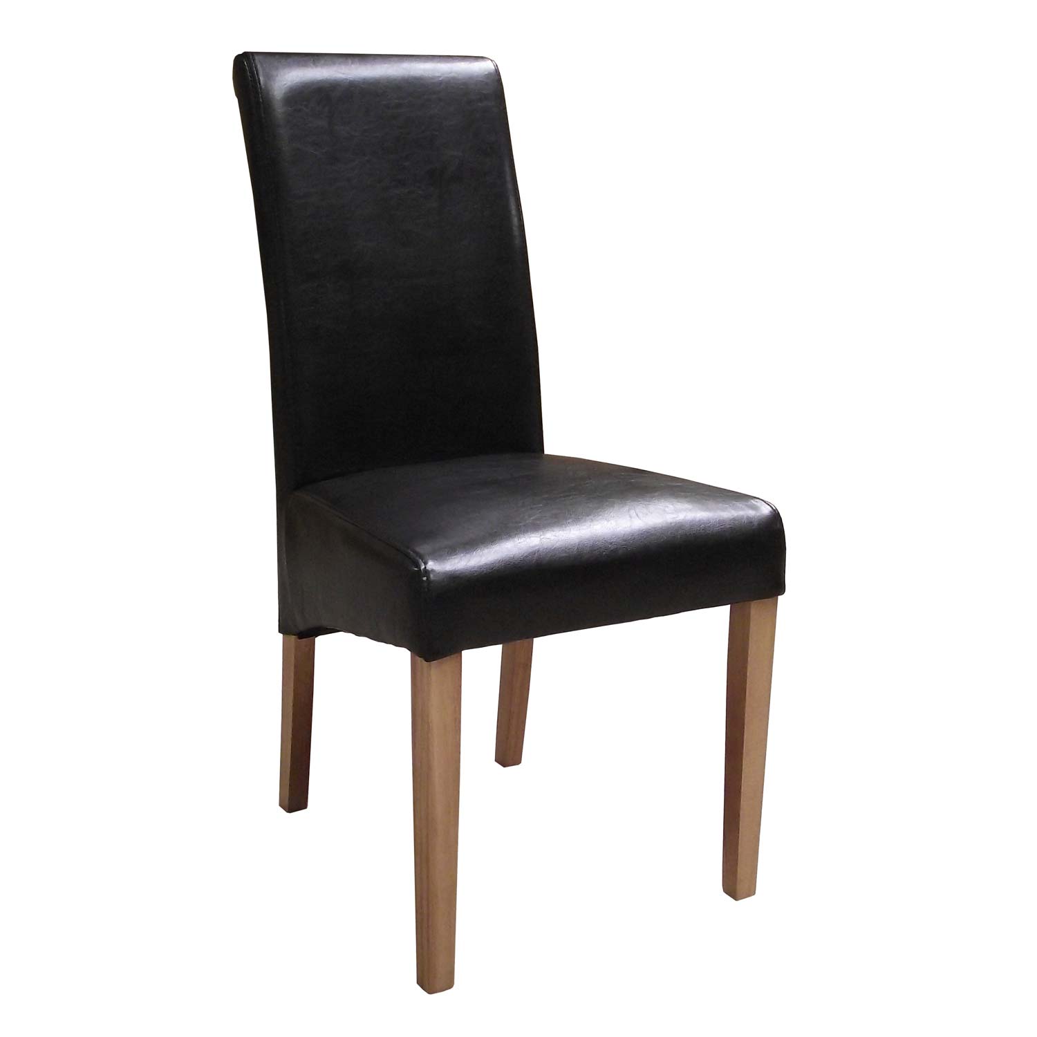 Brown Faux Leather Dining Chairs | Countryside Pine and Oak on {keyword}