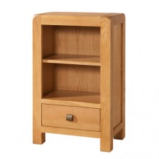 Low Bookcase With 1 Drawer Countryside Pine And Oak