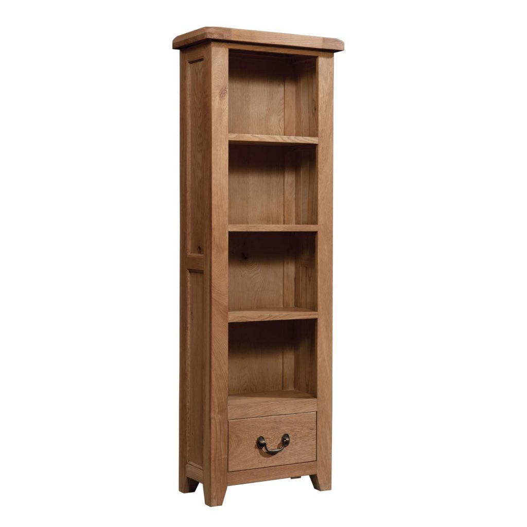 Narrow Bookcase Oak Furniture Countryside Pine and Oak